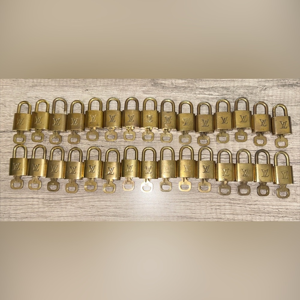 Authentic Louis Vuitton Gold Lock and Key